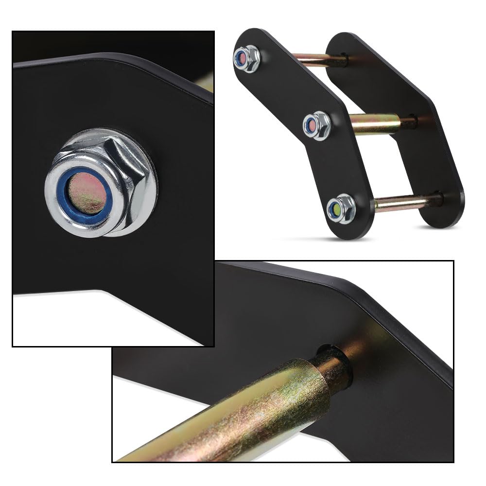 G-PLUS Front and Rear 2" Shackle Relocation Lift Kit Compatible with Jeep Wrangler YJ 1987-1995 Front & Rear 2" Buckle Lift Kit