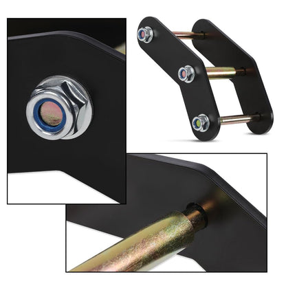 G-PLUS Front and Rear 2" Shackle Relocation Lift Kit Compatible with Jeep Wrangler YJ 1987-1995 Front & Rear 2" Buckle Lift Kit