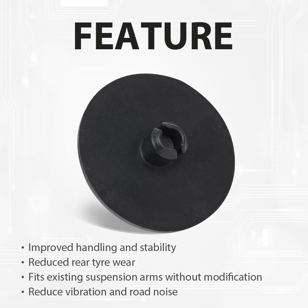 G-PLUS 2" Leaf Spring End Tip Pad Anti Squeak Insert Cushion Plastic Silencer 12pcs 2 Inch Block Round Compatible with Most Pickup Trucks