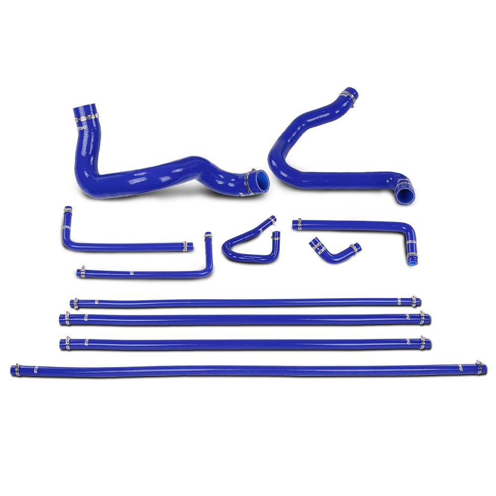 G-PLUS Radiator & Heater Hose Kit Compatible with Ford F150 F250 F350 Bronco Trucks Pickups with 5.0L/5.8L Engine 1988 1989 1990 1991 1992 1993 1994 FOTZ8260E, FOTZ8286D Blue
