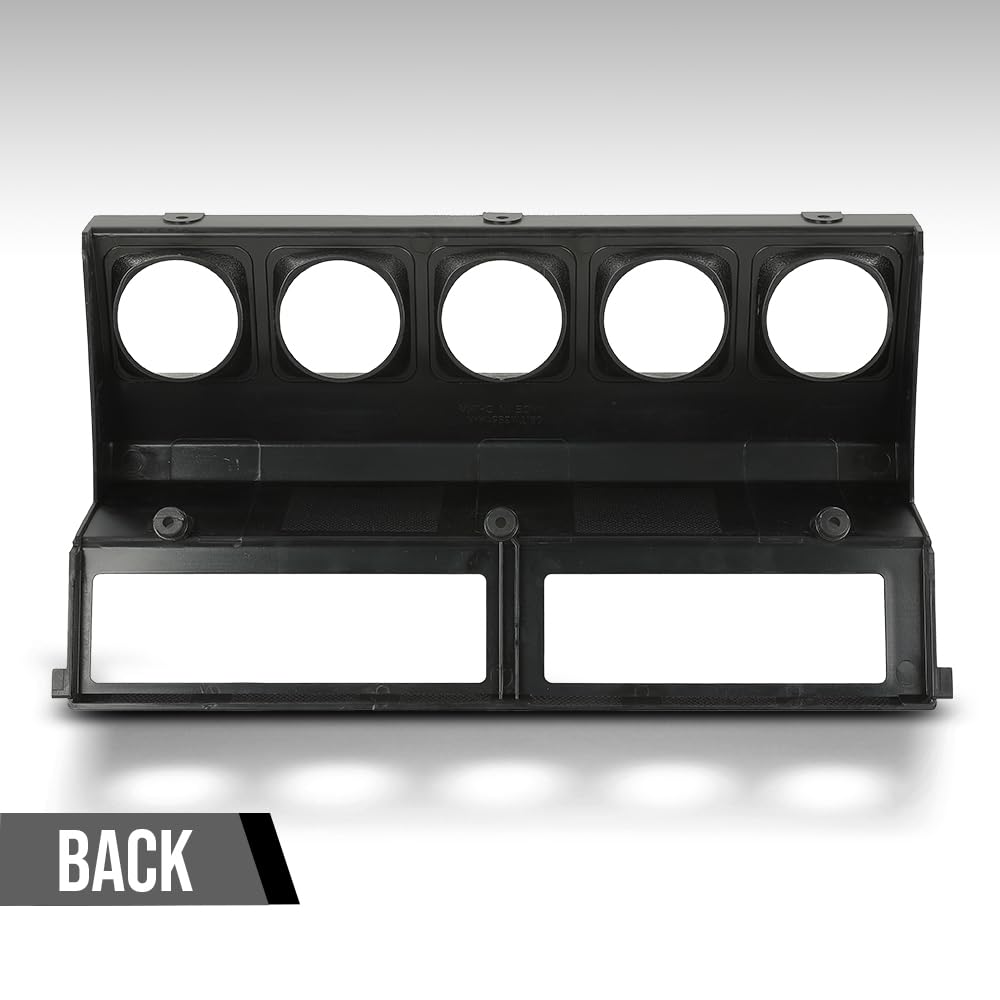 G-PLUS Center Gauge Radio Dash Bezel Trim Compatible with Jeep Wrangler YJ 1987-1995 Gray