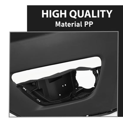 G-PLUS Front Upper Bumper Cover Compatible with Jeep Compass 2017 2018 2019 2020 2021, Fit Models Without Upland Appearance Package, 68351154AA, CH1014124, Black