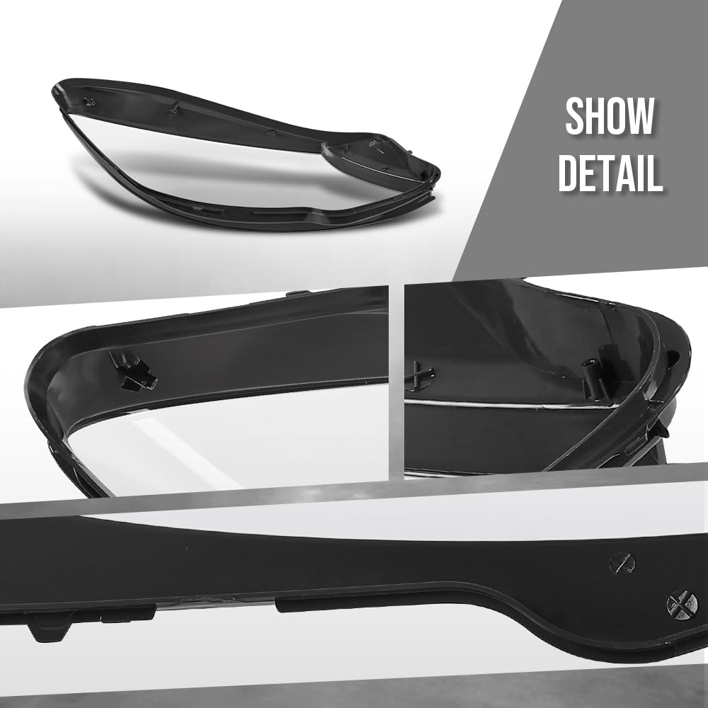 G-PLUS Headlight Lens Cover Compatible with Benz W222 S-Class 2014 2015 2016 2017 Left Side Front Headlamp Lens Cover Clear