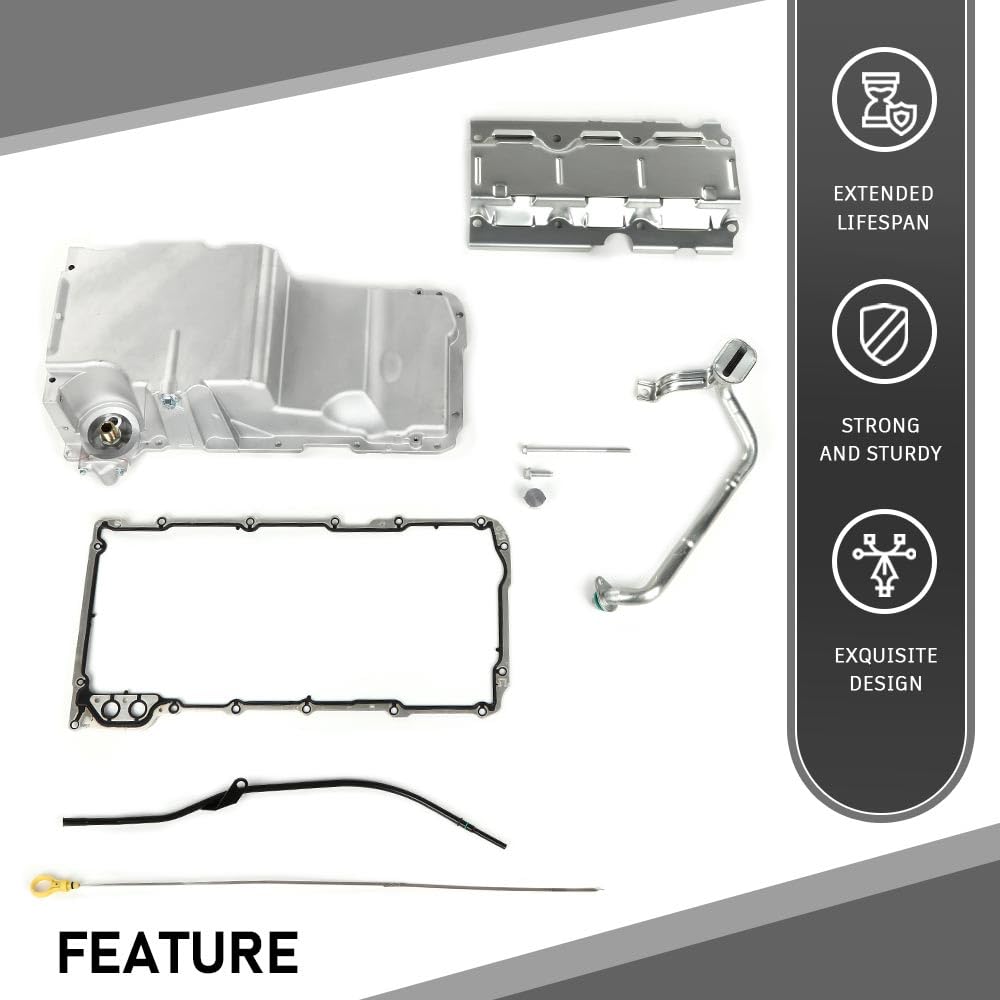 G-PLUS Engine Oil Pan Kit Compatible with Pontiac Firebird Chevy Camaro 1998-2002, Fit for F-Body Low Profile Oil Pan Kit,Fit all GM LS-Series Engines