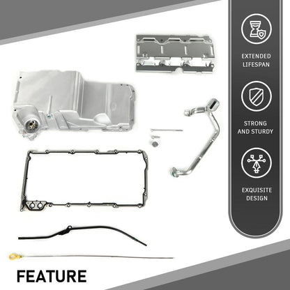 G-PLUS Engine Oil Pan Kit Compatible with Pontiac Firebird Chevy Camaro 1998-2002, Fit for F-Body Low Profile Oil Pan Kit,Fit all GM LS-Series Engines