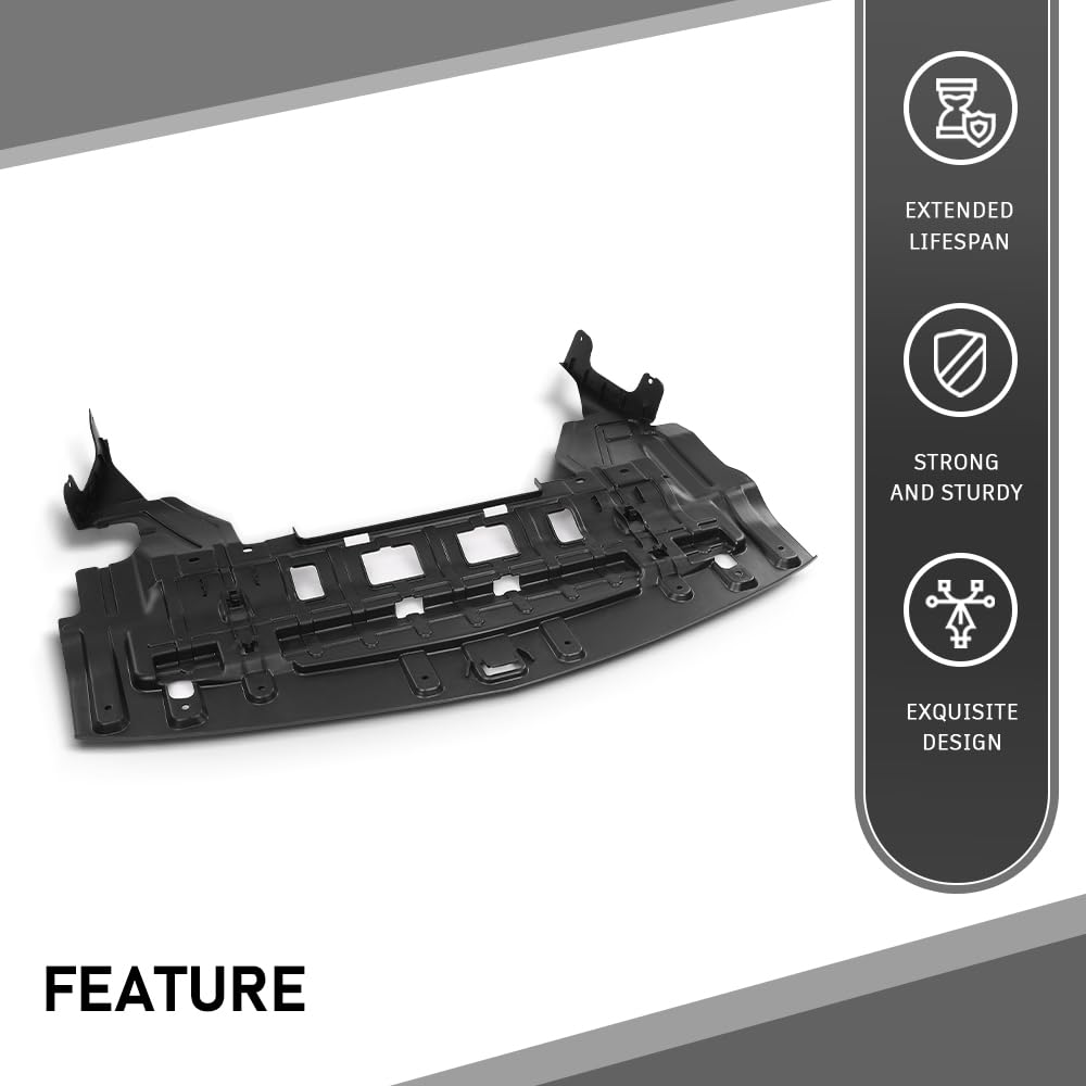 G-PLUS Engine Splash Shields Front Compatible with Buick Encore (submodel: Base, Convenience, Leather, Premium) 2013 2014 2015 2016, Fit Buick Encore Sport Touring 2016 94550786, GM1228150 Black