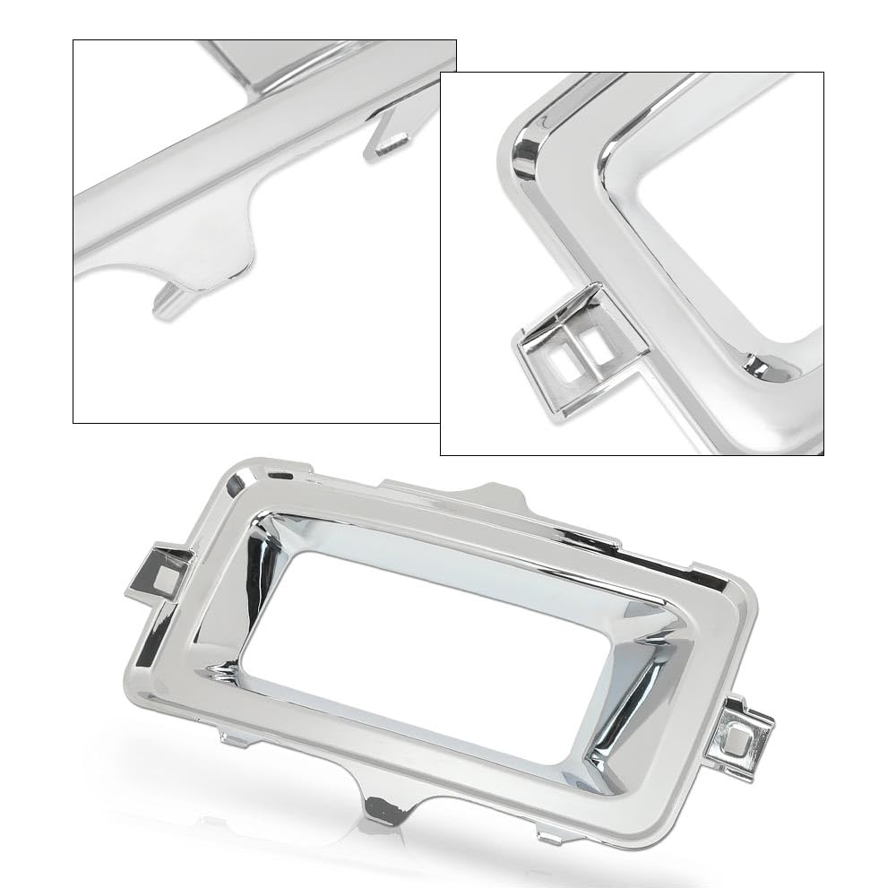 G-PLUS Fog Light Trim Set Compatible with Chevy Silverado 1500 High Country, LT, LTZ, WT 2014-2015/ Silverado 1500 LS, SSV 2015 Left&Right Chrome Silver 22944879, 22944880