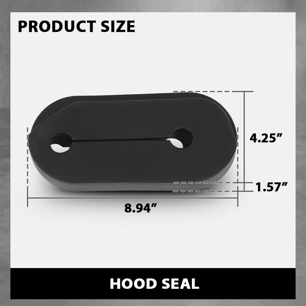 G-PLUS Hood Seal Pair Black Fit for HMMWV Hummer H1 12342357