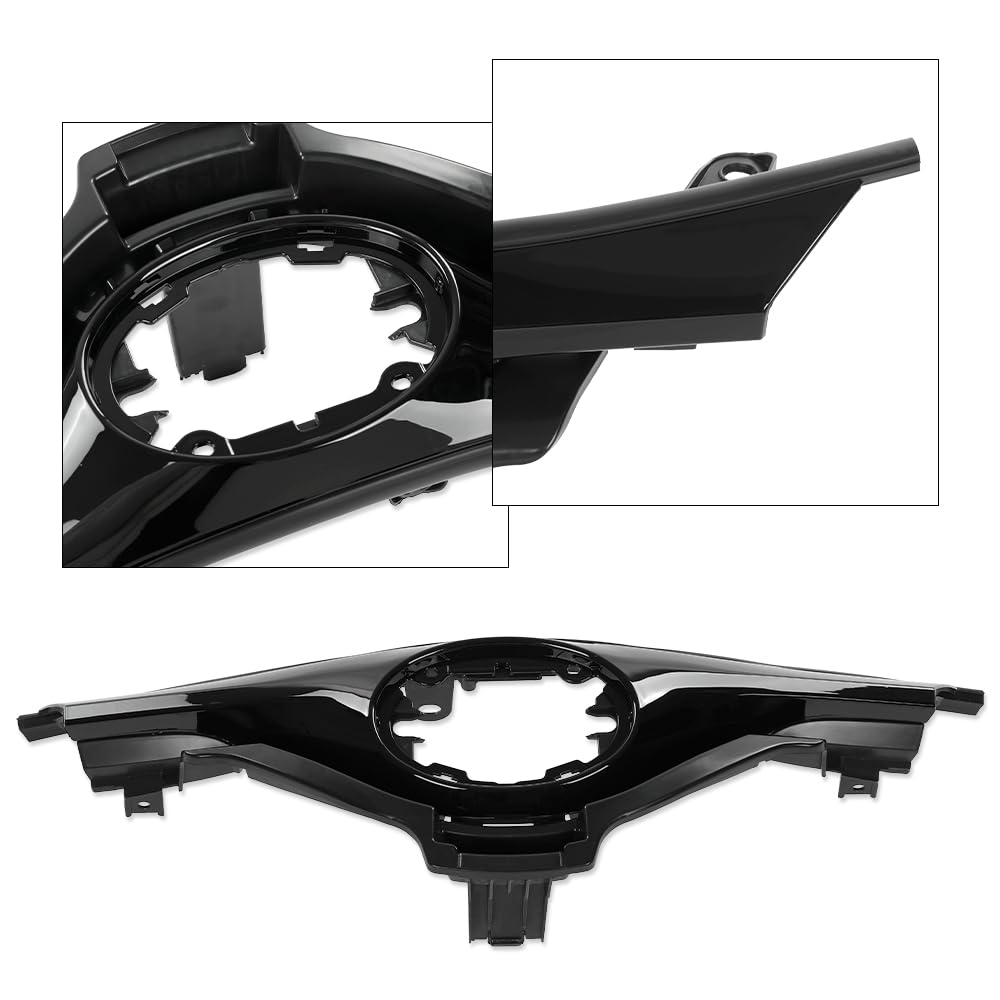 G-PLUS Front Upper Bumper Grille Assembly Gloss Black Compatible with Toyota CHR 2018-2019 53112F4010 53111F4901 53111F4010 TO1200416 TO1200417