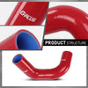 G-PLUS Radiator Hose Set Upper Lower and Bypass Hoses Compatible with John Deere Models Red