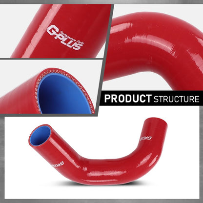 G-PLUS Radiator Hose Set Upper Lower and Bypass Hoses Compatible with John Deere Models Red