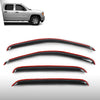 G-PLUS 4PCS in-Channel Window Visors Sun Rain Guards Side Wind Deflector Compatible with Chevy Silverado GMC Sierra 1500 Crew Cab Only/Chevy Avalanche 2007-2013 Smoke