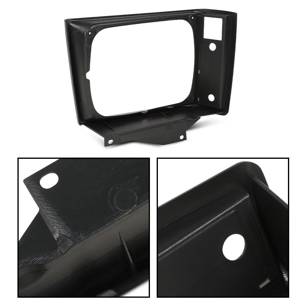 G-PLUS Headlight Door Set with Corner Light Hole Compatible with Chevy S10 Base 1982-1990/Fit GMC S15 Base Jimmy Sierra Grande 1982-1990 15653682 15653681 GM2513127 GM2512127