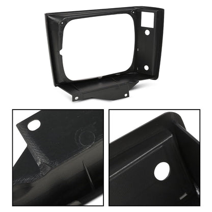 G-PLUS Headlight Door Set with Corner Light Hole Compatible with Chevy S10 Base 1982-1990/Fit GMC S15 Base Jimmy Sierra Grande 1982-1990 15653682 15653681 GM2513127 GM2512127