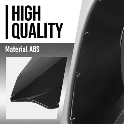 G-PLUS 4pcs Fender Flares with Front Canards Compatible with Chevy Camaro ZL1 Only 2010 2011 2012 2013 2014 2015 MB Style Black