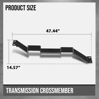 G-PLUS Transmission Crossmember Compatible with B-Body 1977-1990 Black