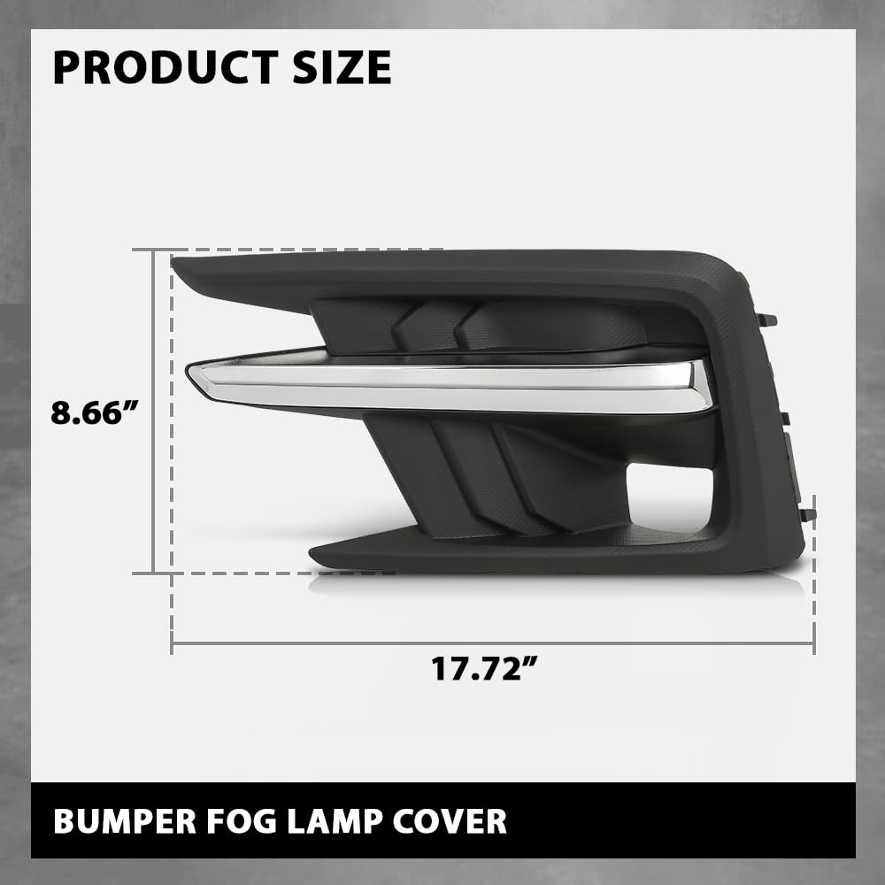 G-PLUS Front Bumper Fog Light Lamp Cover Bezels Left+Right Compatible with Subaru Ascent 2019-2022 57731XC03A