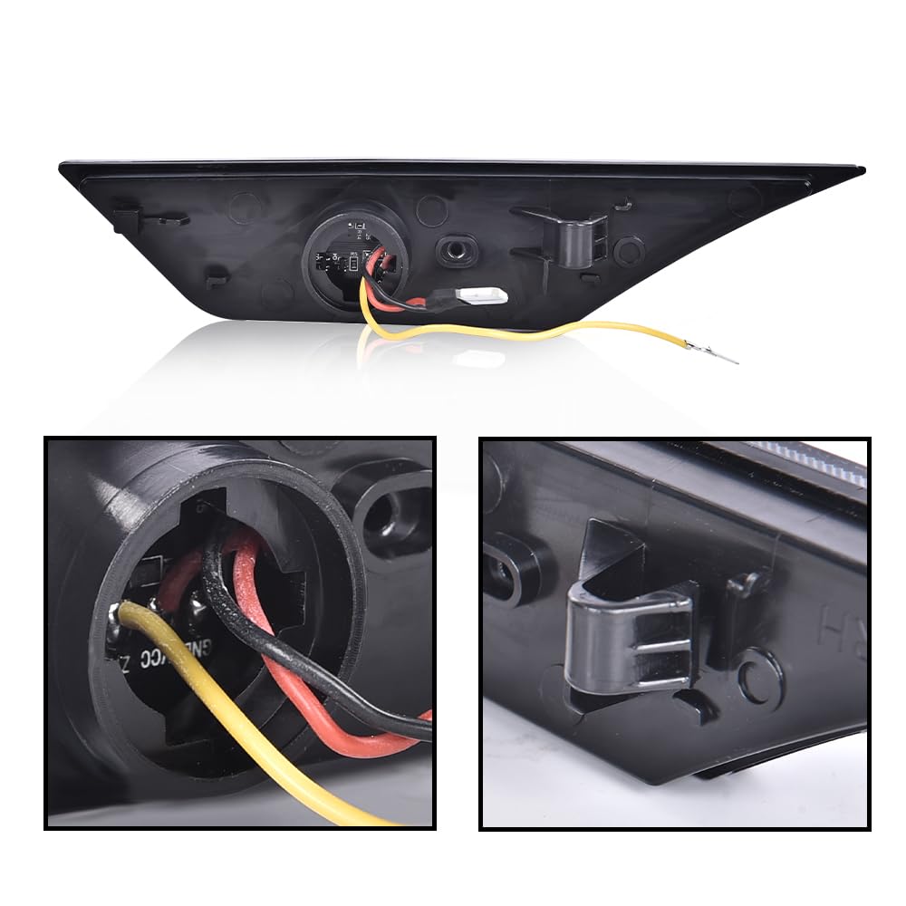 G-PLUS LED Switchback Signal Lamp Side Marker Lights Compatible with Honda Civic 2016 2017 2018 2019 2020 2021 33850TBAA02, 33850TBAA01, 33800TBAA02 Smoke Lens