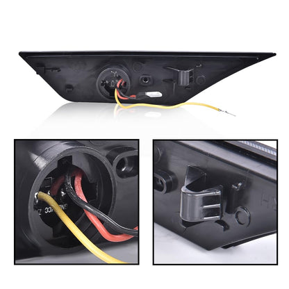 G-PLUS LED Switchback Signal Lamp Side Marker Lights Compatible with Honda Civic 2016 2017 2018 2019 2020 2021 33850TBAA02, 33850TBAA01, 33800TBAA02 Smoke Lens