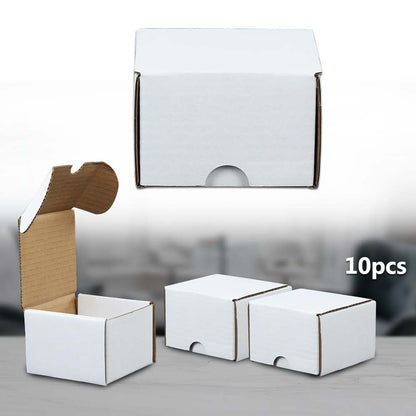 G-PLUS 10pcs Trading Card Storage Box 200 Count White Corrugated Cardboard Box Versatile Card Storage Box (Card not included)