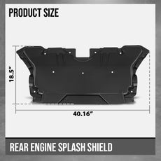G-PLUS Engine Splash Shield for Benz C-Class E-Class 2017-2023 Black Side View