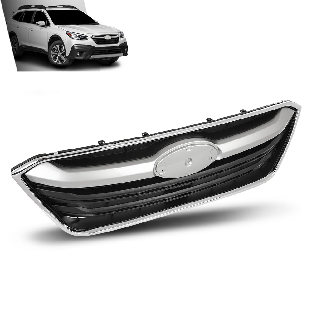G-PLUS Front Bumper Grille Compatible with Subaru Outback 2020-2022 Chrome Trim Grill 91121AN08A, SU1200189