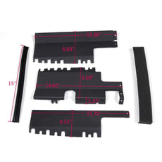 Performance Radiator Shroud Cooling Plate Kit for Subaru WRX STI 2015-2018 Black Front View