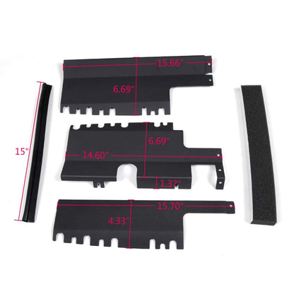 Black Performance Radiator Shroud Cooling Plate Kit Compatible With Subaru WRX STI 2015 2016 2017 2018