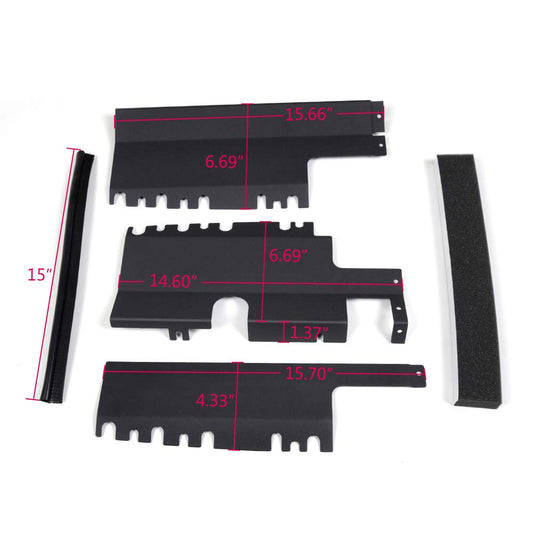 Black Performance Radiator Shroud Cooling Plate Kit Compatible With Subaru WRX STI 2015 2016 2017 2018