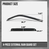 G-PLUS Outside Mount Ventvisor Sun Rain Guards Side Wind Deflector Compatible with Toyota 4Runner 2010-2024 Smoky