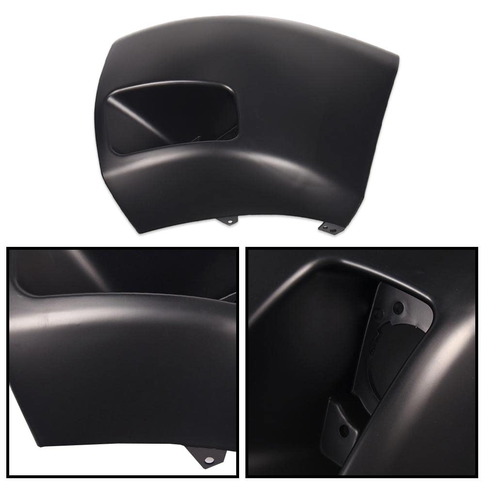 G-PLUS Front Bumper End Compatible With 2007-2013 Chevy Silverado 1500 Front Right and Left Side Primed Face Bar Cap With Fog Llights Hole GM1004147 GM1005147
