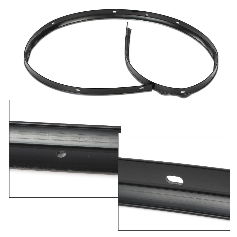 G-PLUS Black Rubber Bumper Hood Seal & Rivets Compatible with Dodge Challenger 2008-2022 68051392AB, 68051392AA