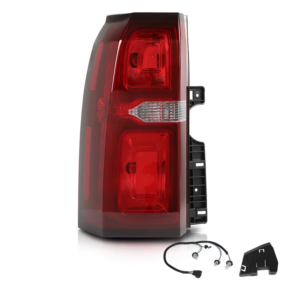 G-PLUS LED Rear Left Tail Light Assembly Compatible with Chevy Suburban/Tahoe 2015-2020 Rear Brake Lamp, Luces Traseras 84467058, Red Lens