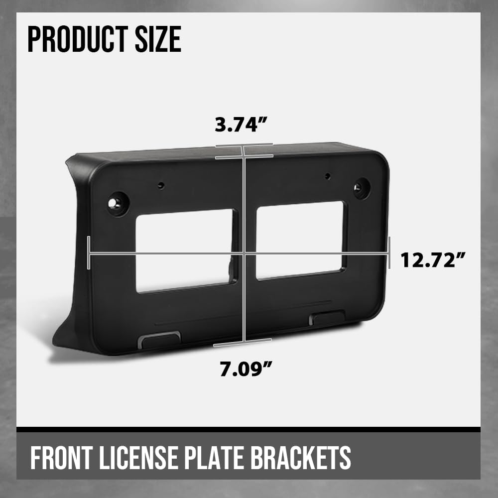 G-PLUS Front License Plate Brackets Compatible with Toyota Tacoma 2016-2023 7510104011, TO1068134 Black