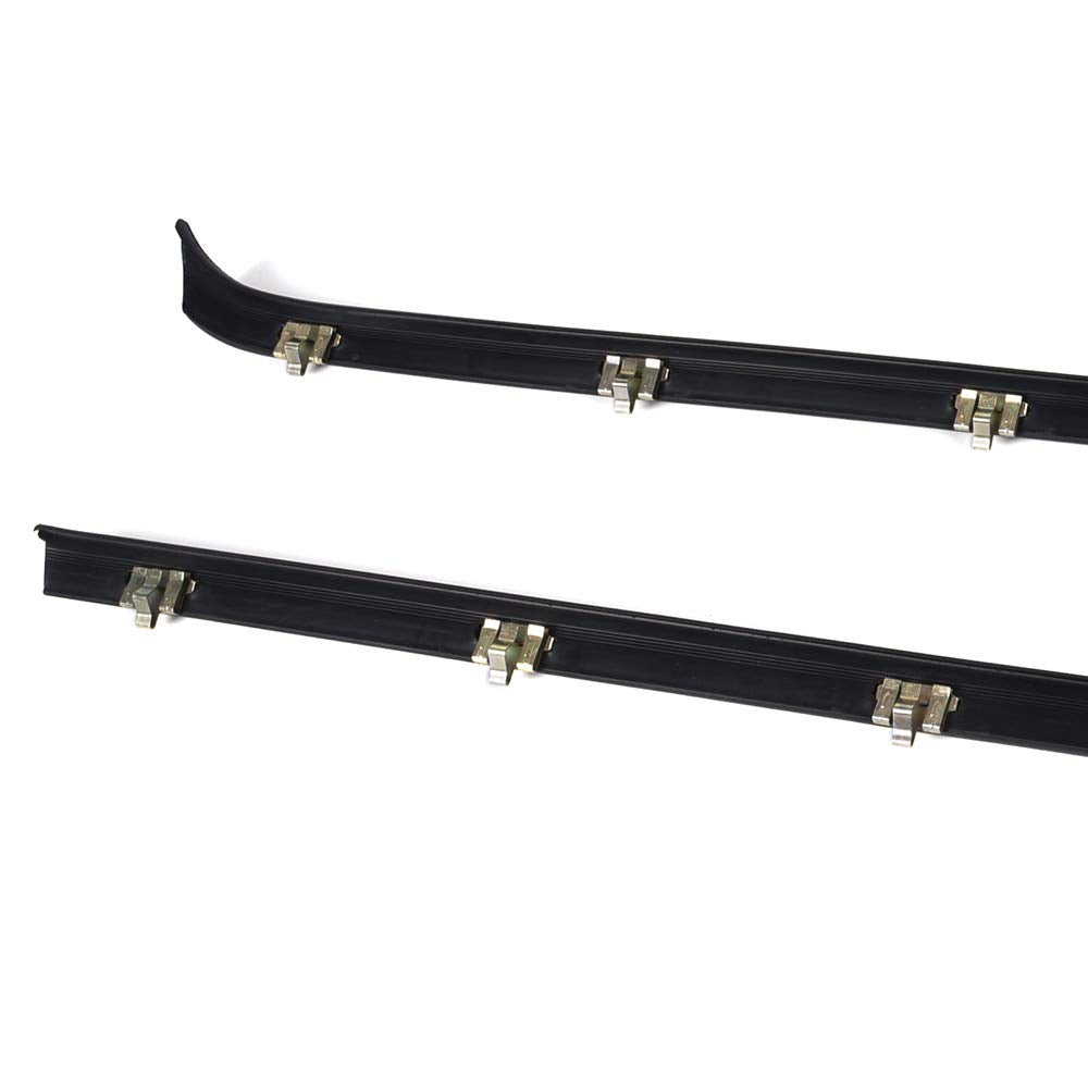 G-PLUS Weatherstrip Window Seal Car Window Moulding Trim Compatible with Chevy GMC Pickup Truck 1981-1986 Black Set of 4 Door Window Moulding Trim Weatherstrip Seal Belt FO1930104 FO1930103