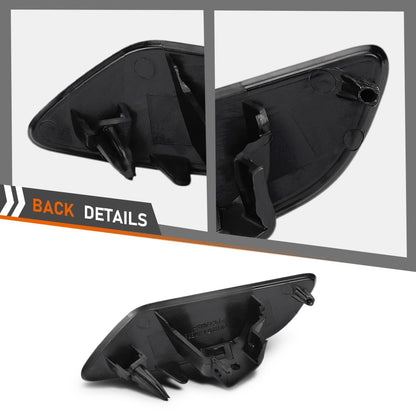 G-PLUS Front Bumper Headlight Washer Cover Set Compatible with Porsche Panamera 2017-2021 971807754G2X, 971807753G2X OE Standard, Snap-in Installation Black