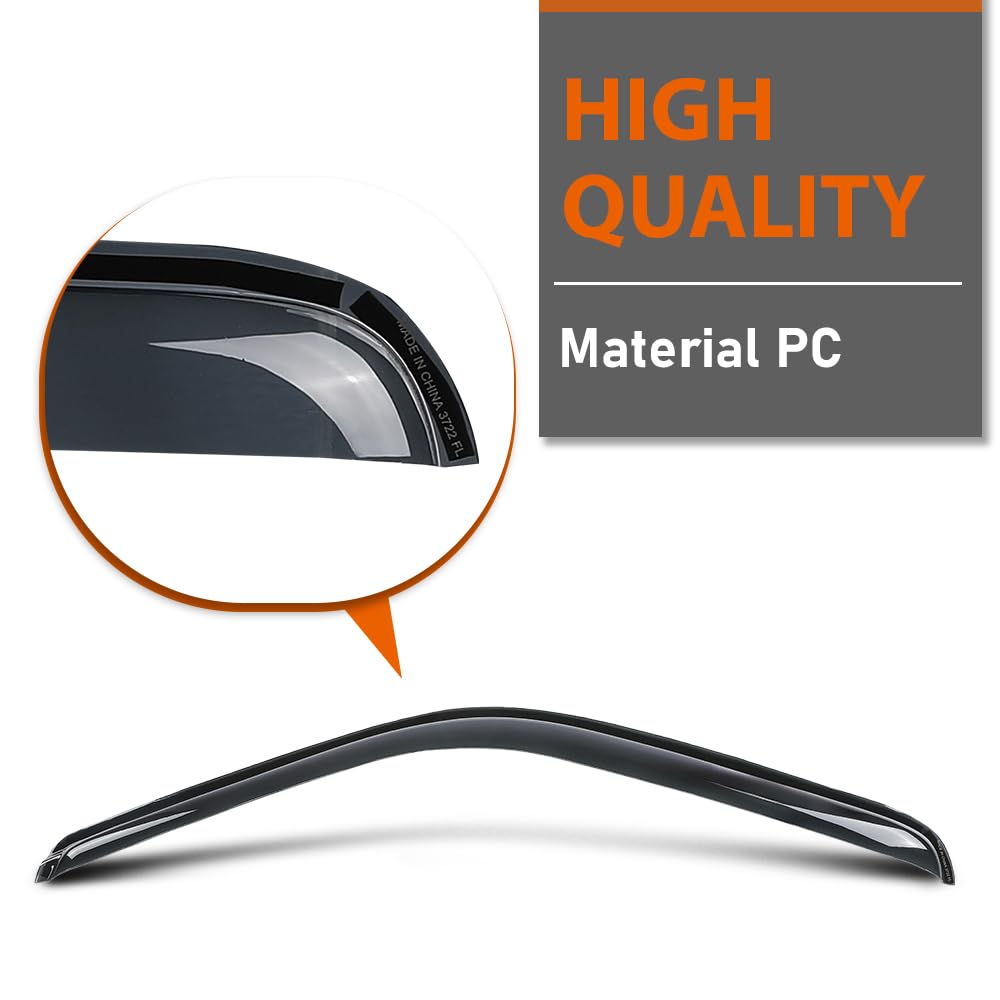 G-PLUS Out-Channel Mount Ventvisor Window Deflectors Compatible with Dodge Ram1500 1994-2001 Fit Dodge Ram 2500 3500(Includes Models w/Towing Mirror) Regular Cab Only 1994-2002 2PCS Smoky
