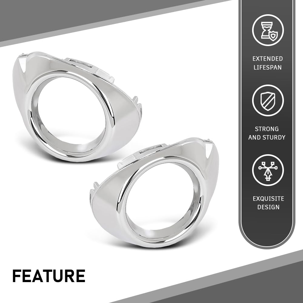 G-PLUS Fog Light Trim Set, Compatible with Ford Focus SE SEL Titanium 2012 2013 2014, LH Driver & RH Passenger Side, CP9Z17E810C, CP9Z17E811C