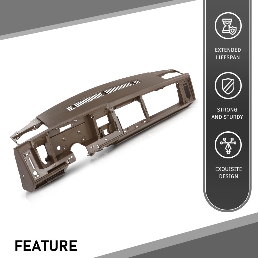 G-PLUS Dash Dashboard Core Compatible with Chevy & GMC Truck 1988-1994 Fit Chevy Blazer GMC Yukon Suburban 1992 1993 1994 Brown ABS