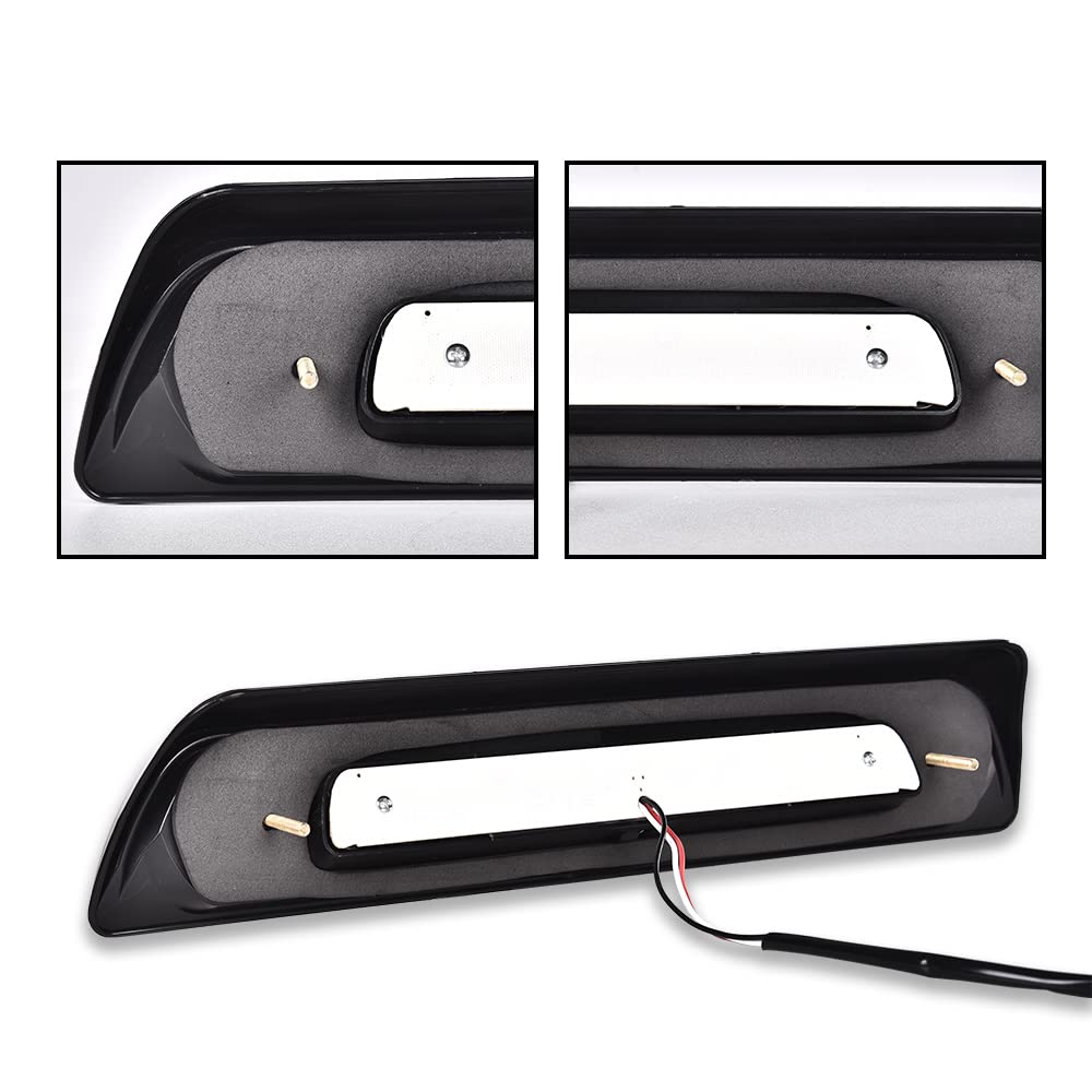 G-PLUS High Mount 3rd Third Brake Light Tail Compatible with 2007-2018 Toyota Tundra LED Rear Stop 81570-0C050 Smoked Lens White Base