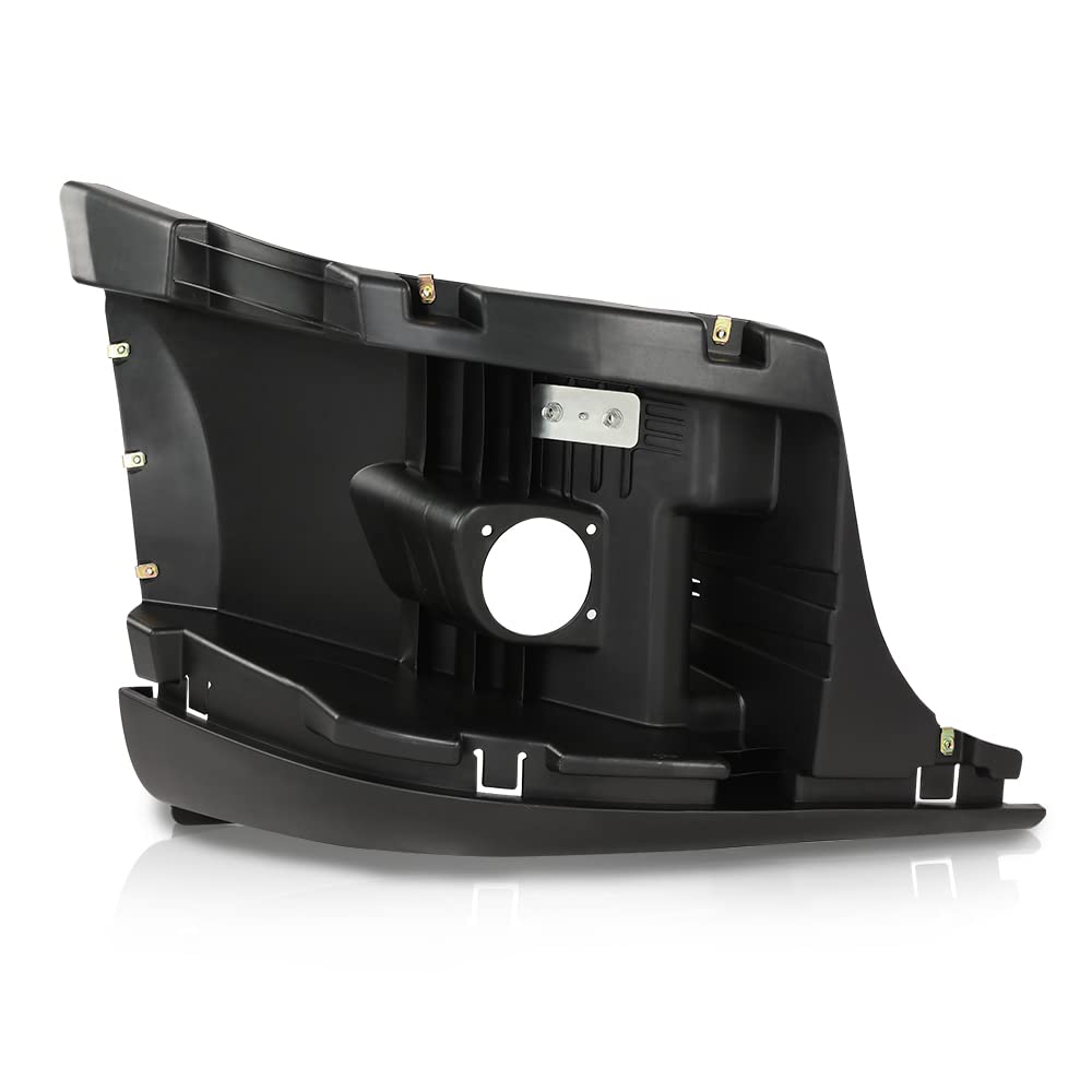 G-PLUS Front Right Bumper End Reinforcement With Fog Light Hole Cut-out Compatible with 2008-2017 Freightliner Cascadia Passenger Side 2127301002 2127301006 2128619002