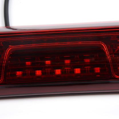 G-PLUS High Mount Rear 3rd Third Brake Light Compatible With 2014-2018 Chevy Silverado GMC Sierra 1500 2500 HD 3500 HD LED Cargo Tail Lamp Black Housing Red Lens