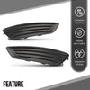 Fog Light Lamp Assembly Trim Bezel Cover Compatible with Ford Focus S/SE Models 2015 2016 2017 2018 Matte Black Front Left Driver Side FO1038150 + Right Passenger Side FO1039150