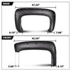 G-PLUS Pocket Rivet Upgrade Fender Flares, Compatible with 2007-2013 Chevy Silverado 1500, [Only Fit 69'' Short Bed Crew Cab(Excludes 07 Classic Models)], Textured Wheel Cover [Not Fit GMC Sierra]