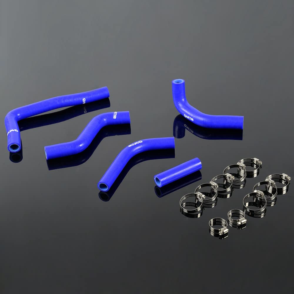Gplus Silicone Radiator Coolant Hose Kit Clamps Compatible With Suzuki RMZ 450/RM-Z 450 2008-2014 Blue