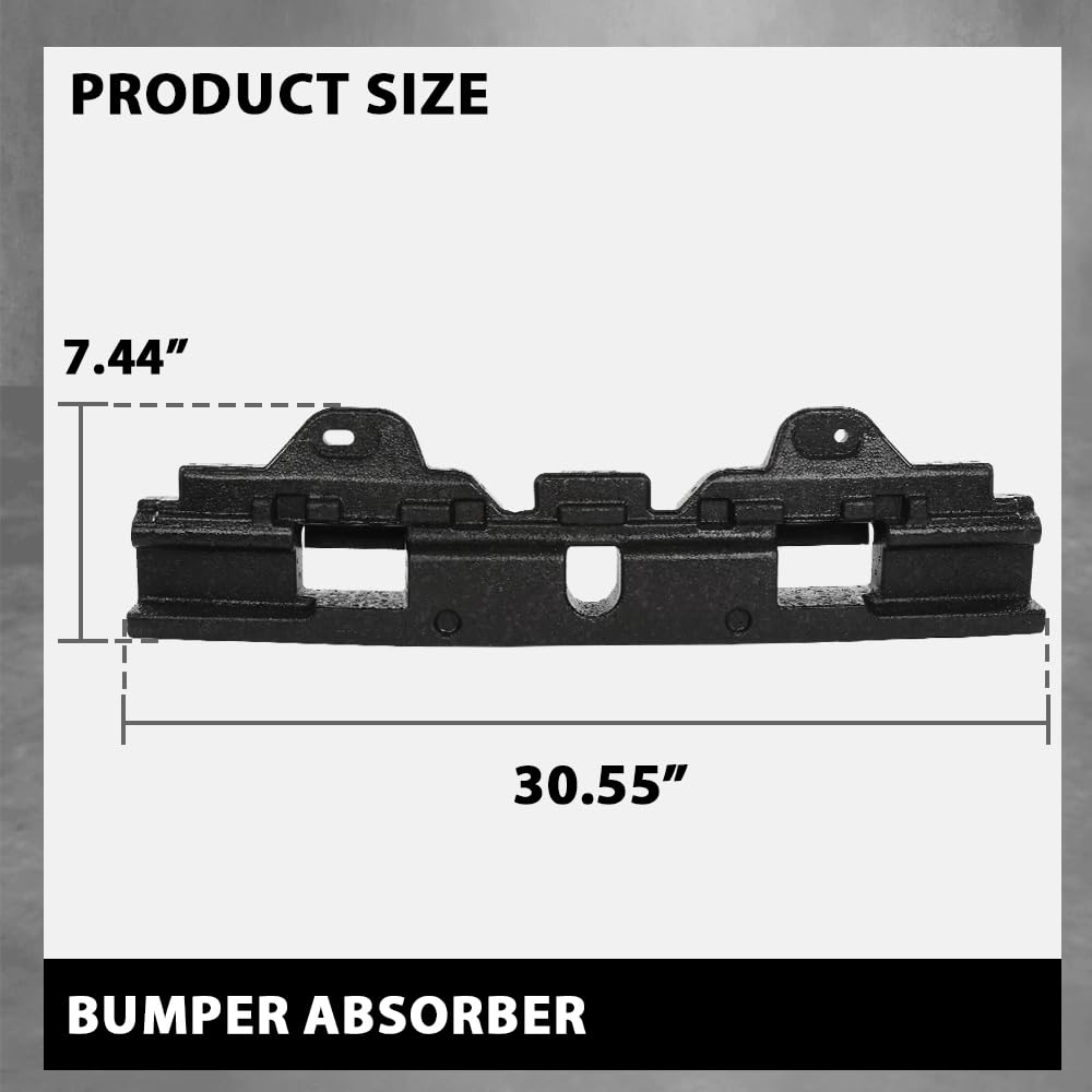 G-PLUS Front Bumper Impact Absorber Compatible with Jeep Grand Cherokee 2016-2021 Black 68328816AA