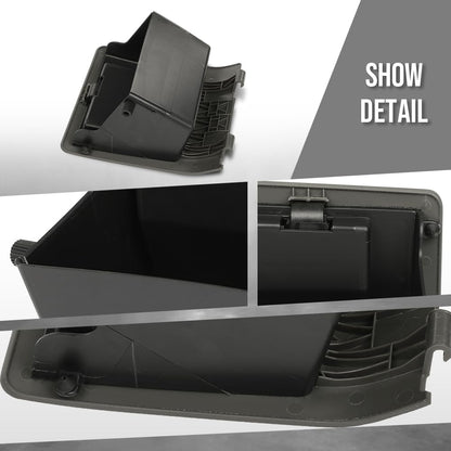 G-PLUS Dash Knee Center Glove Storage Box Cubby Compatible with Ford F250 F350 Super Duty 2005-2007 Dark Gray