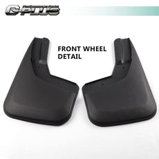 G-PLUS Mud Flaps 2PCS for Chevy Silverado 2014-2018 Front Black Front View