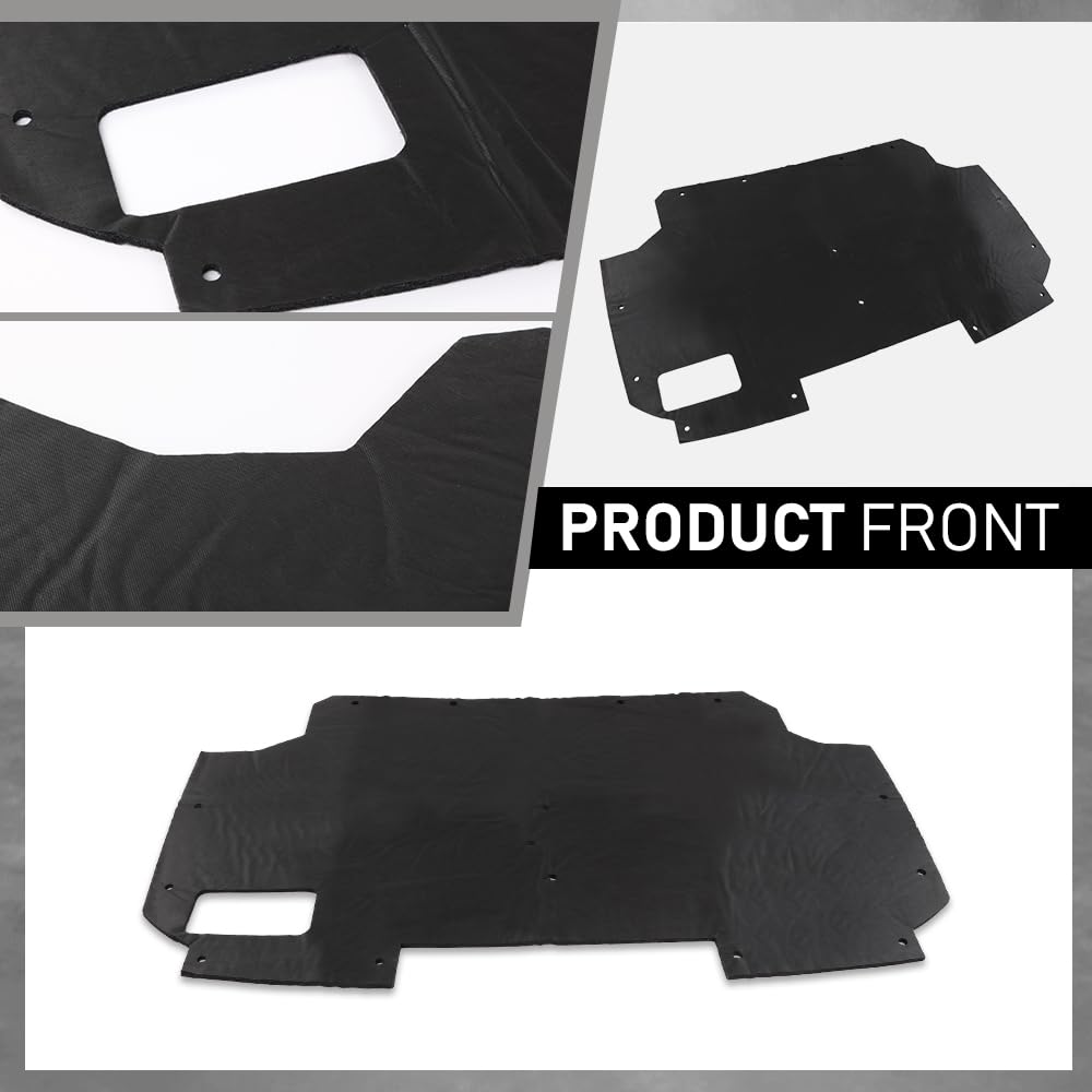 G-PLUS Hood Insulation Pad with Clips Compatible with Ford F150 F250 F350 Bronco 1987-1991