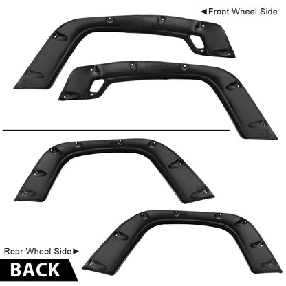G-PLUS Fender Flares, Compatible with JEEP WRANGLER TJ 1997-2006/Wrangler LJ 2004-2006 (Not fit sport sport utility models), 6'' Wide Smooth Pocket Extended Style Wheel Protector Cover 4pcs